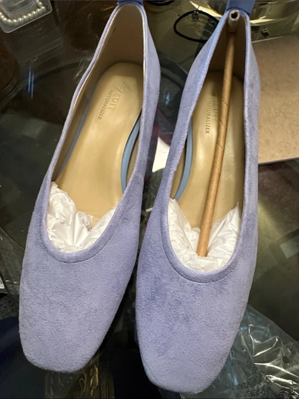 27 EDIT Lavender Suede Ballet Flats